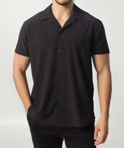 CAMISETA BOTONES ALAISE NEGRA